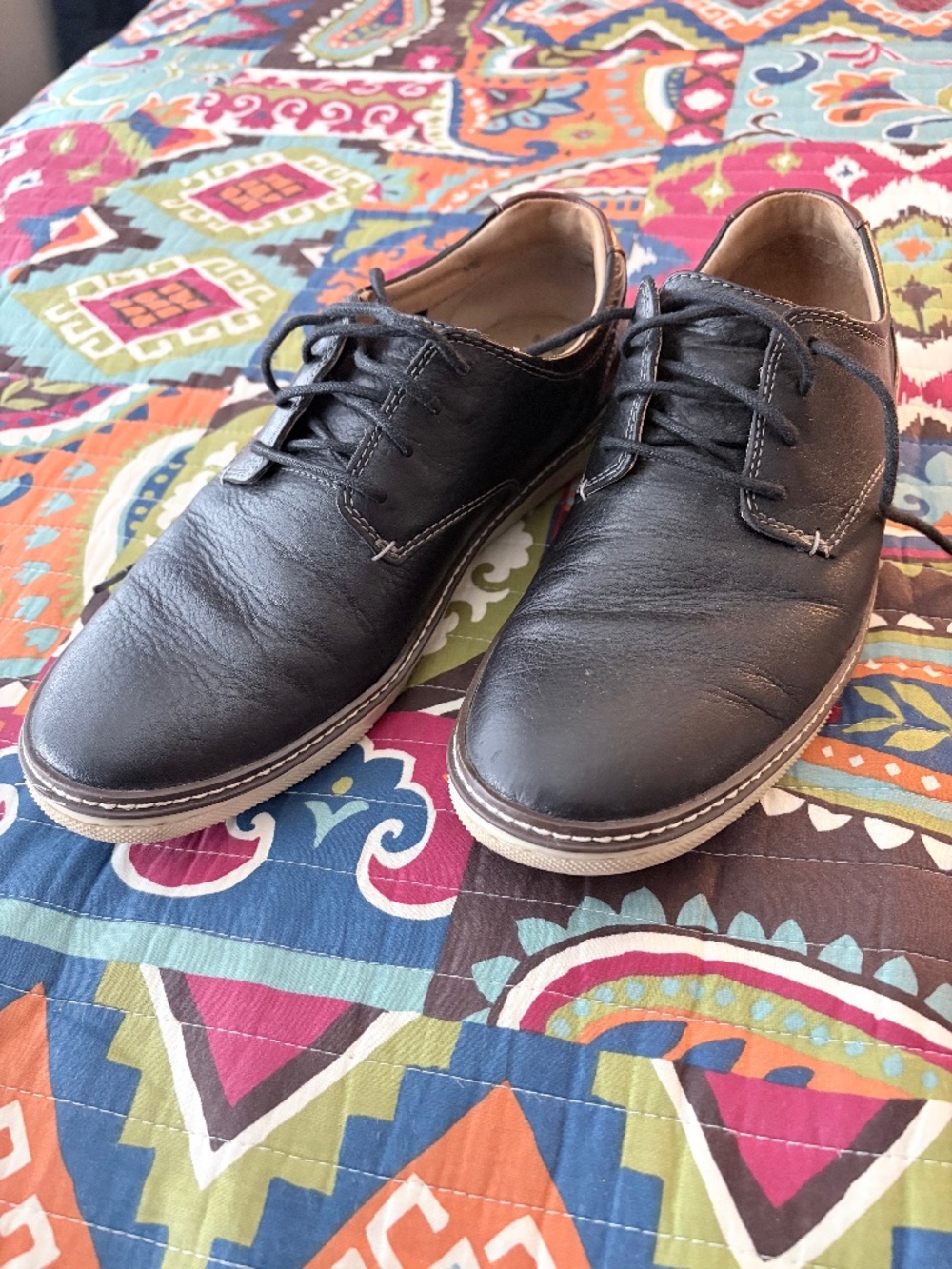 Johnston & Murphy Men's Black McGuffey Sheepskin Plain Toe Sneaker 9